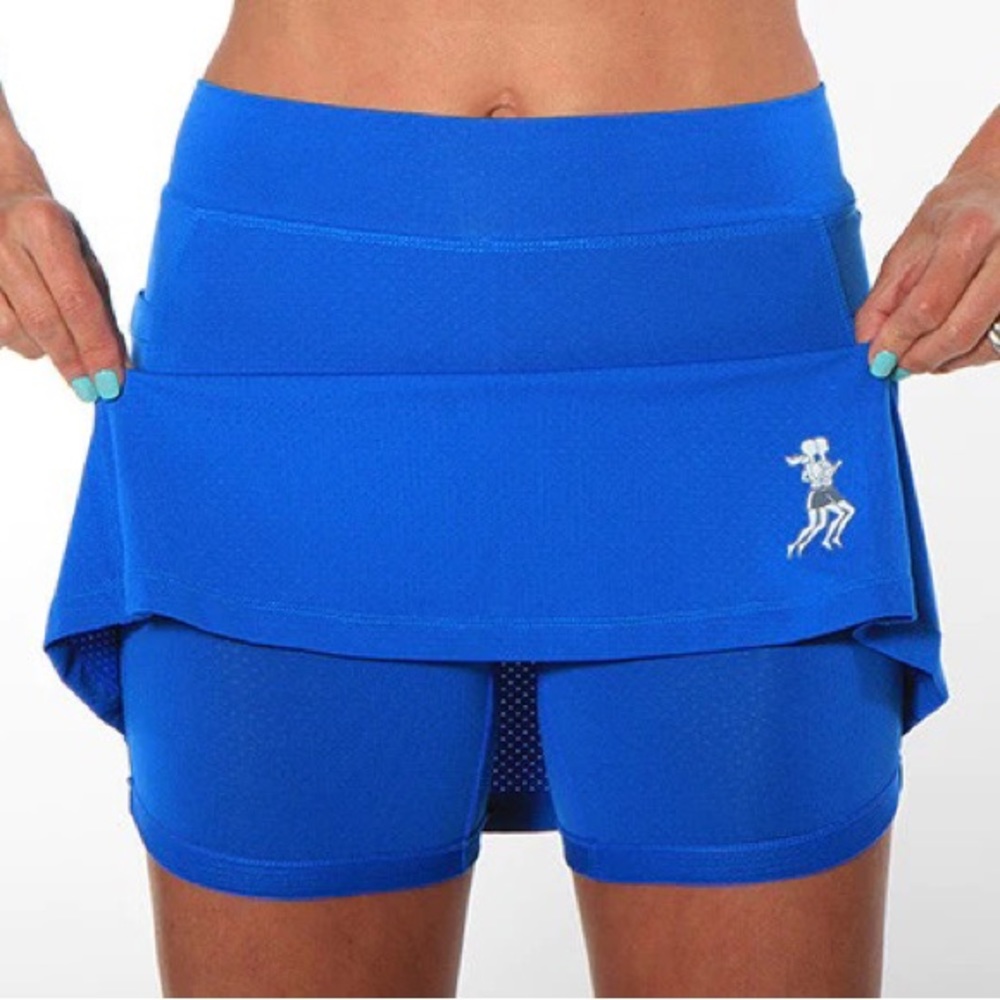 RunningSkirts Ultra Swift mesh athletic skirt in cobalt blue